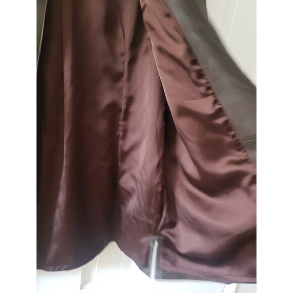 Sharon Roth Leather Jacket Womens Brown Hand Tailored Sz 12 Snap - Picture 8 of 12